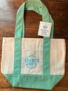 Trader Joe’s Mini Pastel Canvas Tote Bag